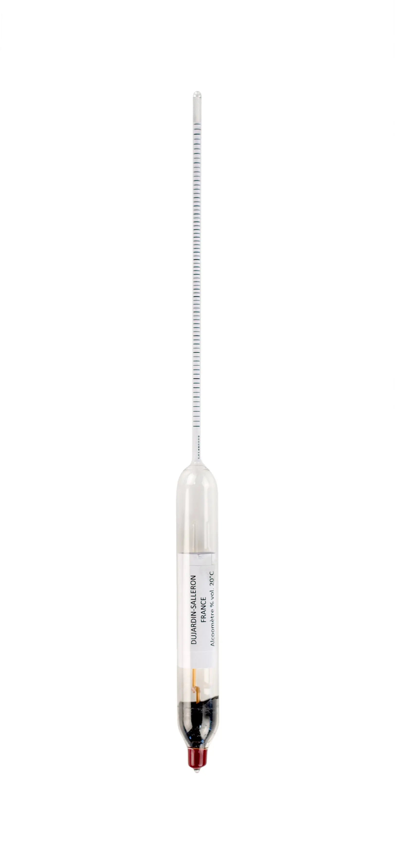 Alcoomètre Vinoferm 0-100% – Hydromètre Pour Mélanges Eau-alcool, Longueur 28,5 Cm, Fabriqué En Belgique