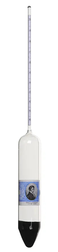 Class II alcoholmeter by 10% Vol. with a verification report